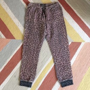 Free people leopard print sweat pants