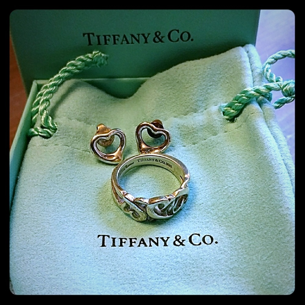 Tiffany an Co earrings and ring