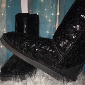 Black sequin Uggs