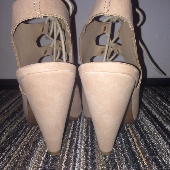NOT FOR SALE ATM! Taupe Cone Heels from Charlotte Russe - Picture 8 of 8