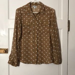 OLD NAVY | S | Polka Dot Button-Up Blouse