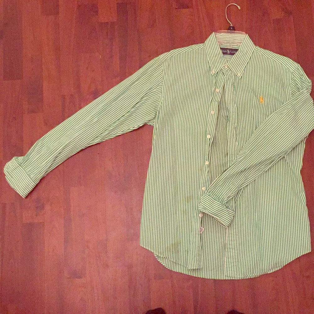 Polo Ralph Lauren green striped button up
