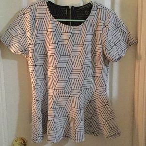 Forever21 Geometric stretch peplum