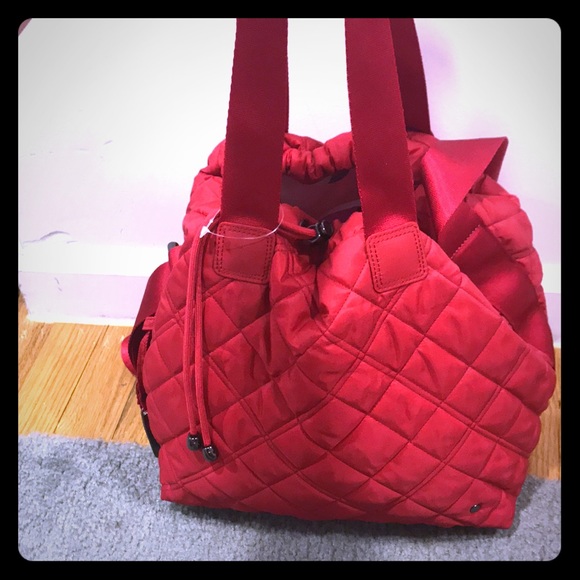 quilted nylon crossbody bag