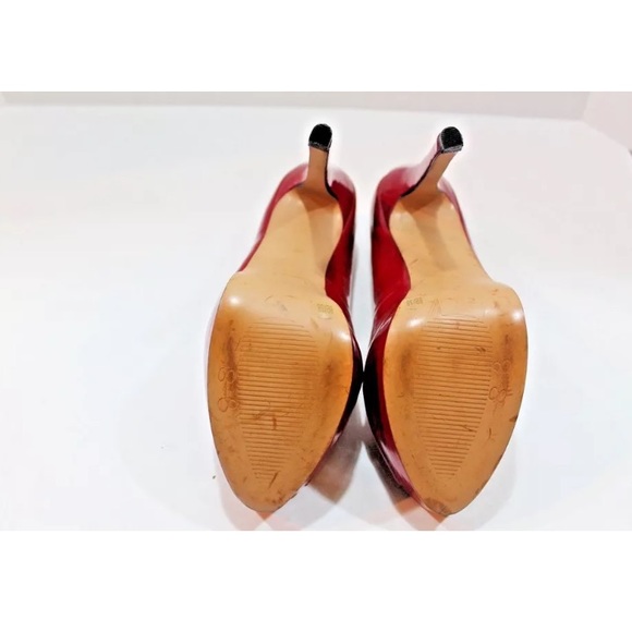 Jessica Simpson Red Patent Leather Heels 8M - Picture 3 of 8
