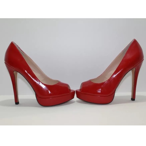 Jessica Simpson Red Patent Leather Heels 8M - Picture 8 of 8