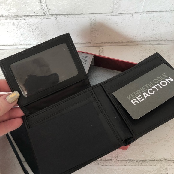 🍀Kenneth Cole Reaction Brown Leather Wallet Set - Picture 6 of 7