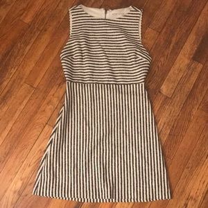 Alice and Olivia Blue and White Striped Dress