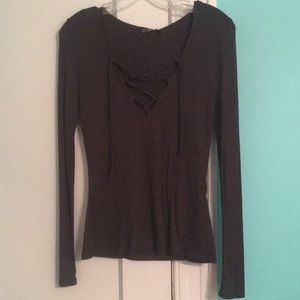 Cotton On Olive Green Tie up Shirt