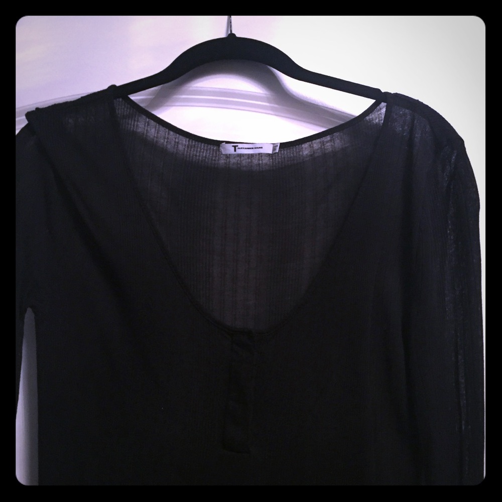 T by Alexander wang knit ribbed tunic, size s