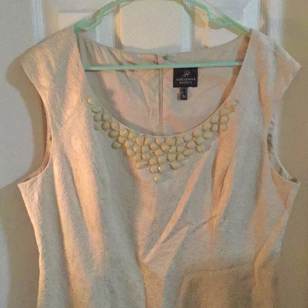 Adrianna Papell cream cocktail dress