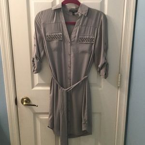 Express Chiffon Button Down Dress