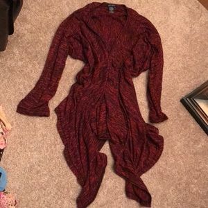 Beautiful red waterfall cardigan