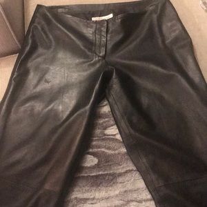 Michael Kors black leather pants