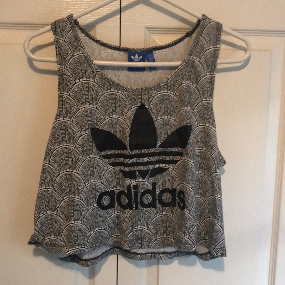 Adidas printed crop top
