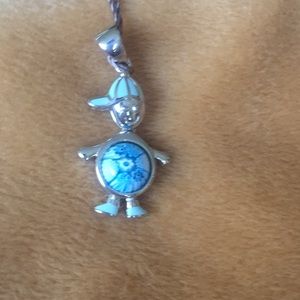 Alan K Pendant 925 Sterling Silver. Murano Glass.