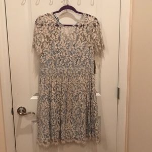 Eliza J lace dress with lashes