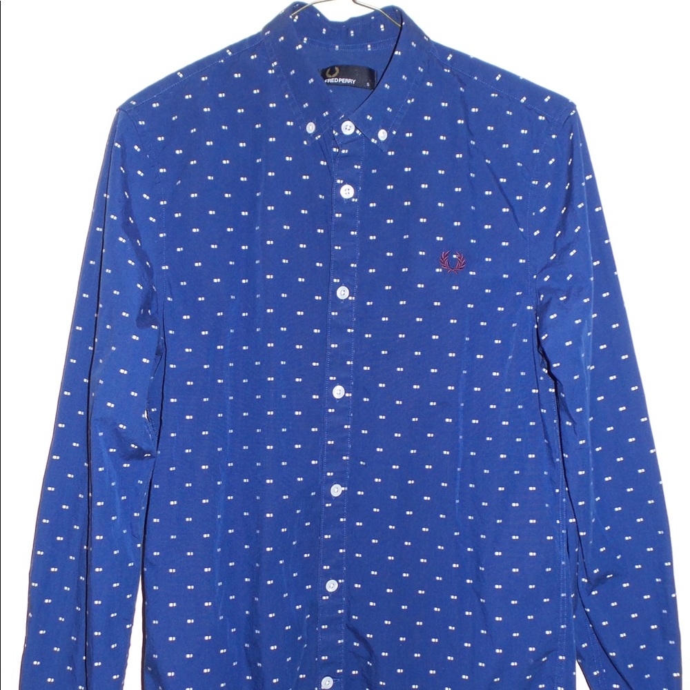 Fred Perry blue long sleeve shirt