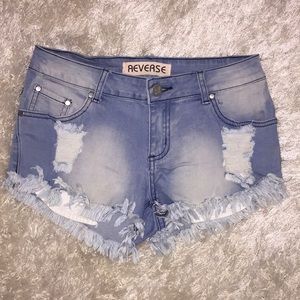 Reverse- Blue Jean Shorts