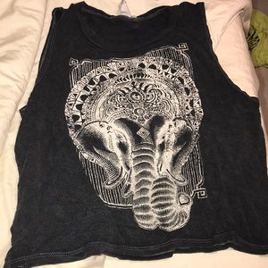 Charcoal grey loose tank