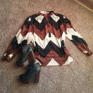Vintage Chevron Escada Blouse