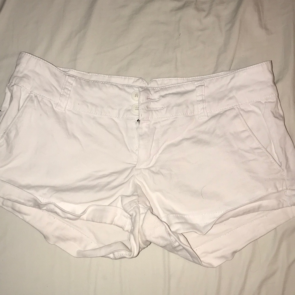 White khaki shorts
