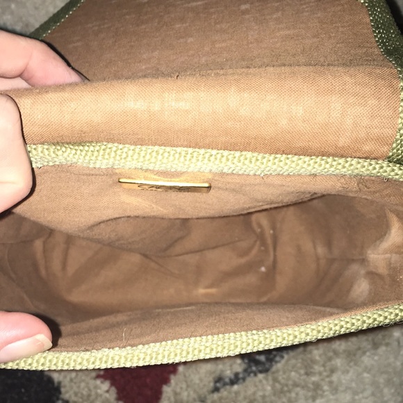 Adorable gold and brown woven crossbody - Picture 4 of 6