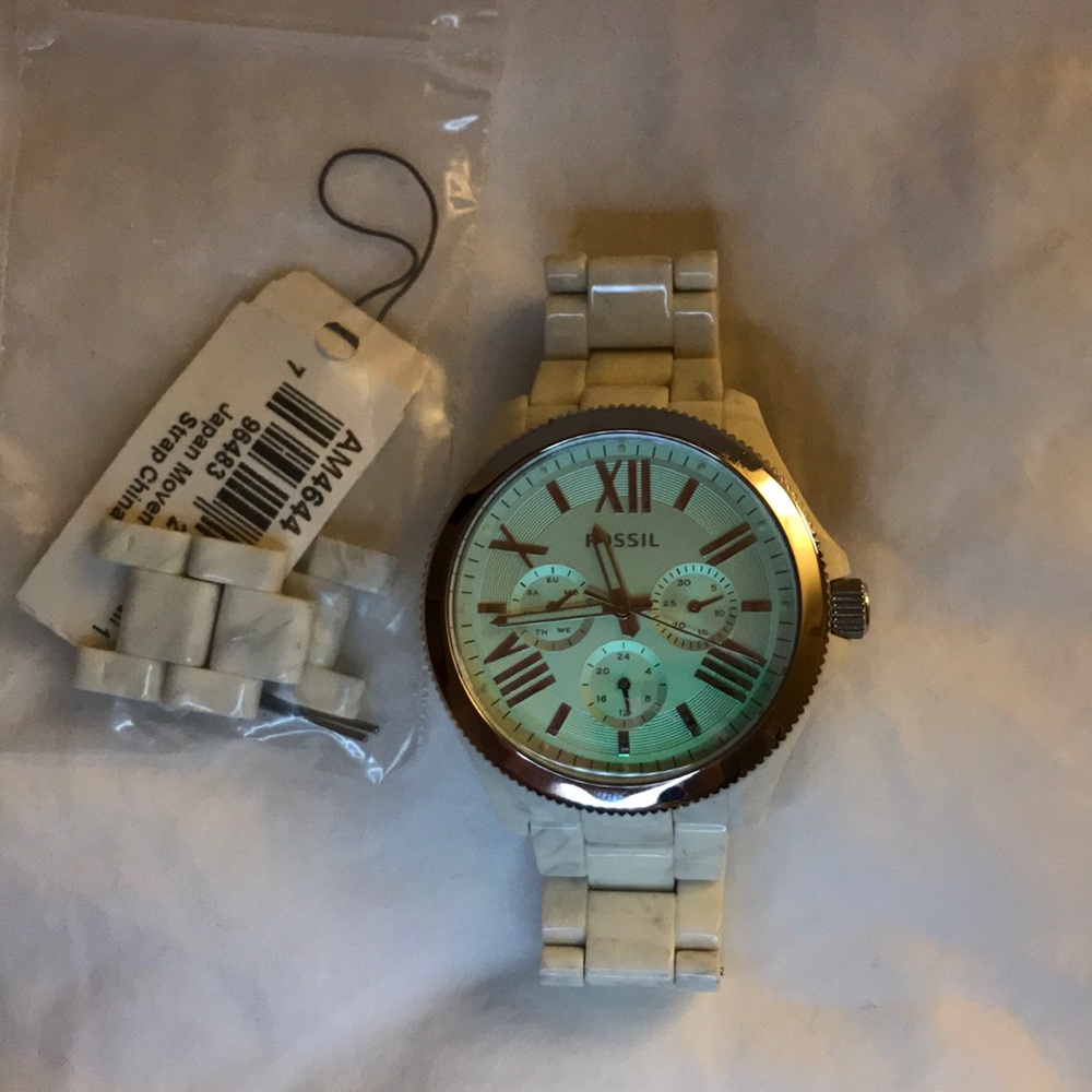 Marble Fossil Watch