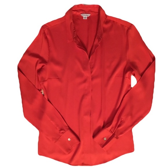 Calvin Klein Button Down Blouse - Picture 3 of 5