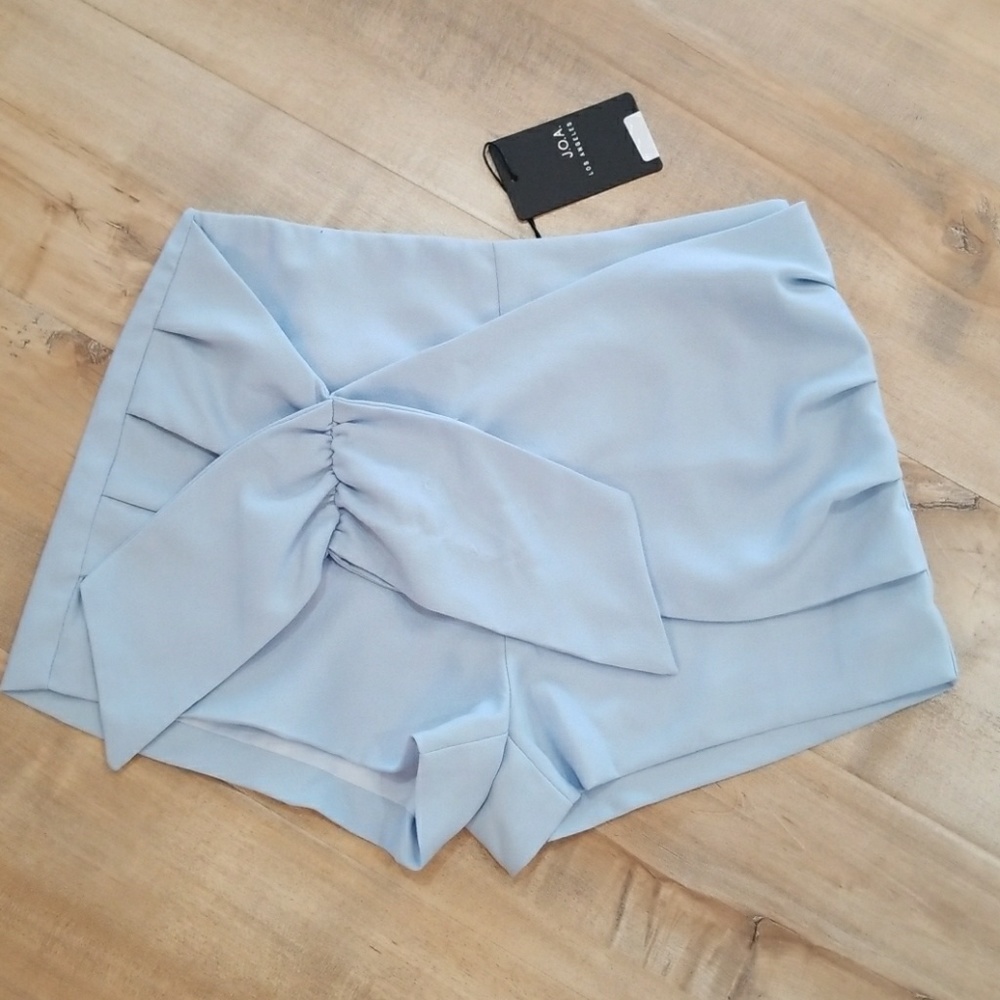 Baby blue knot shorts - damaged