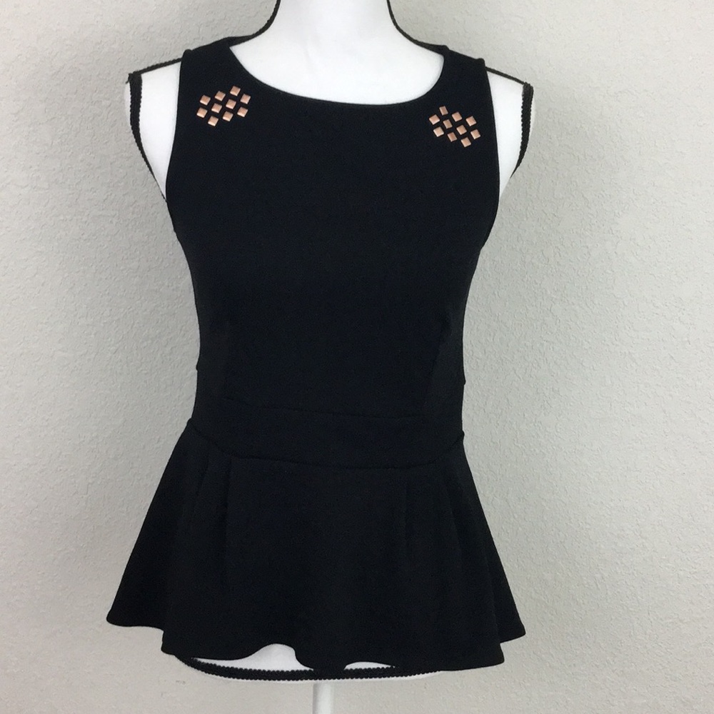 Mossimo Black Flared Shirt Size XS