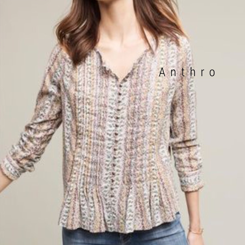 Anthropologie Maeve Gelise floral top