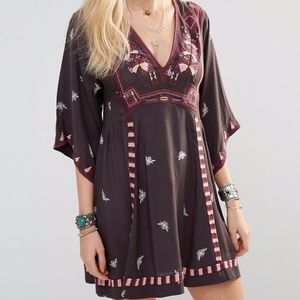 Free People "tulum' embroidered dress size XS