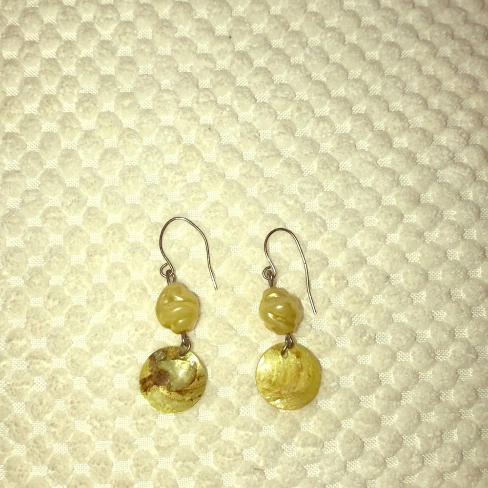 Handcrafted yellow earrings