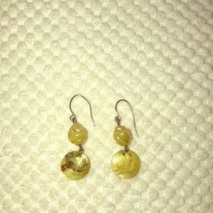 Handcrafted yellow earrings