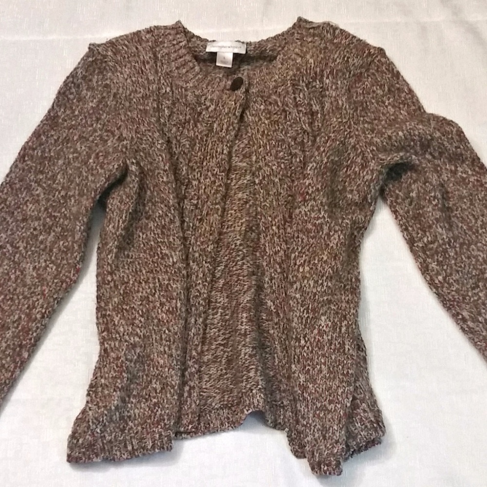 Brown Cardigan Sweater Womens L