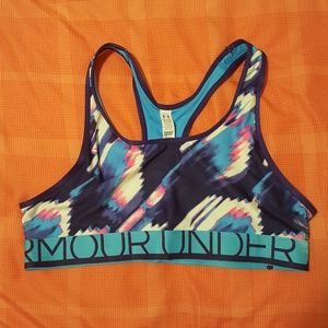Multi-colored "Under Armour" sports bra