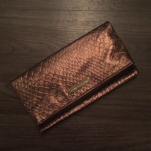 BCBGeneration Bronze Gold Foldover Clutch