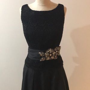 Black Lace A-Line Dress
