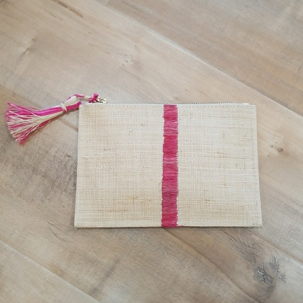 Kayu striped pouch pink