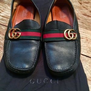 Gucci drivers black GG loafers