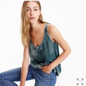 J. Crew Velvet Tank Top, New with tags, Size Small