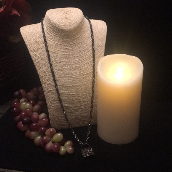 Lane Bryant black padlock necklace & earring set - Picture 6 of 7