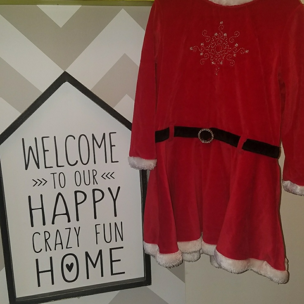 Little girls velvet Christmas dress
