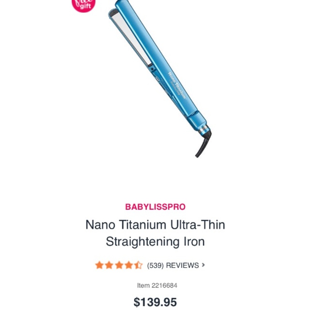 Babyliss 1” Nano Titanium flat iron