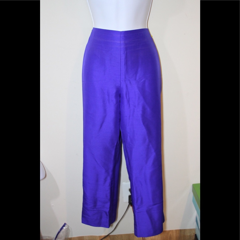 Ralph Lauren Work Pants Blue Size 12 100% Silk
