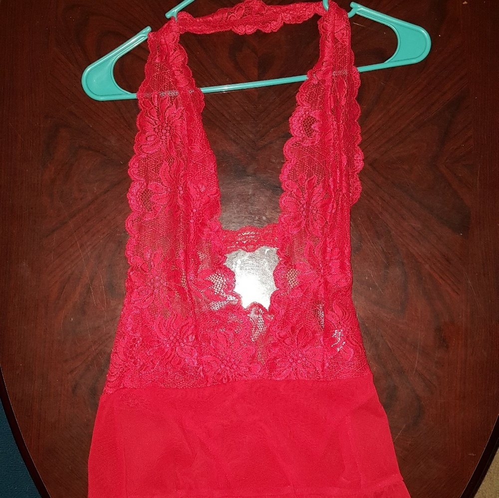 Fredericks of Hollywood halter teddy lingere