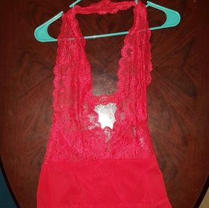 Fredericks of Hollywood halter teddy lingere