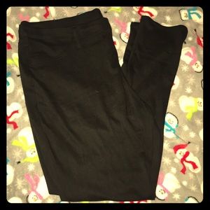 Plus size black jean leggings