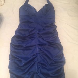 BCBG Blue Satin Dress